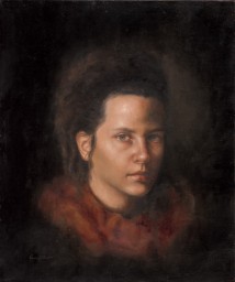 Self Portrait with Red Scarf artwork