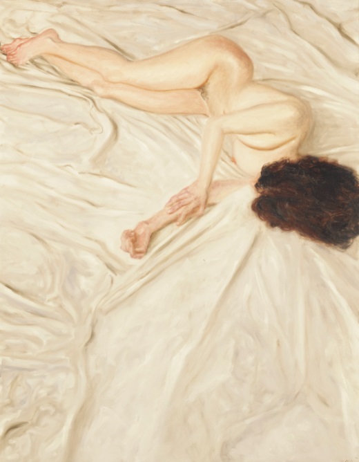 Nude on a sheet